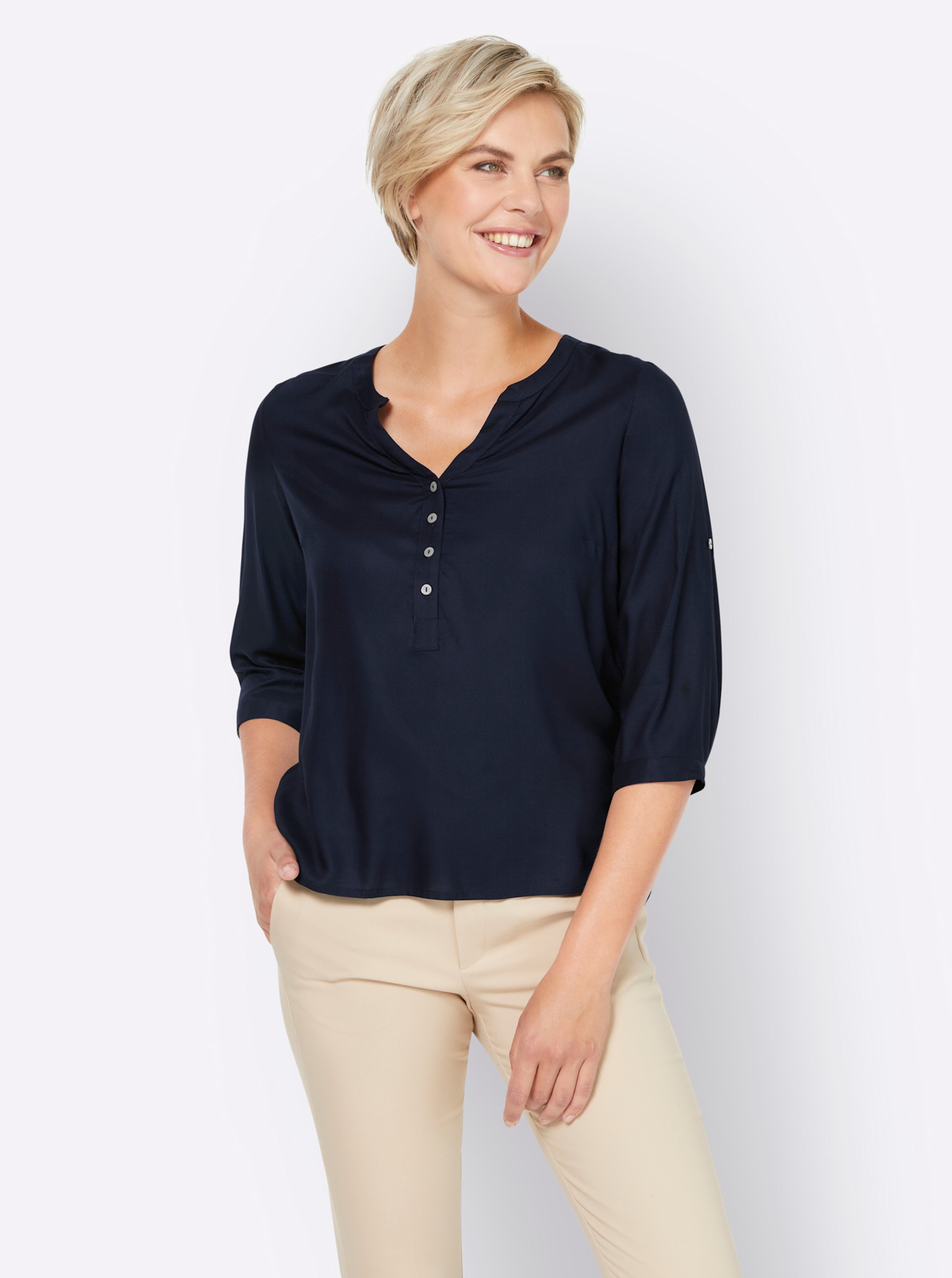 Bluse in marine von heine