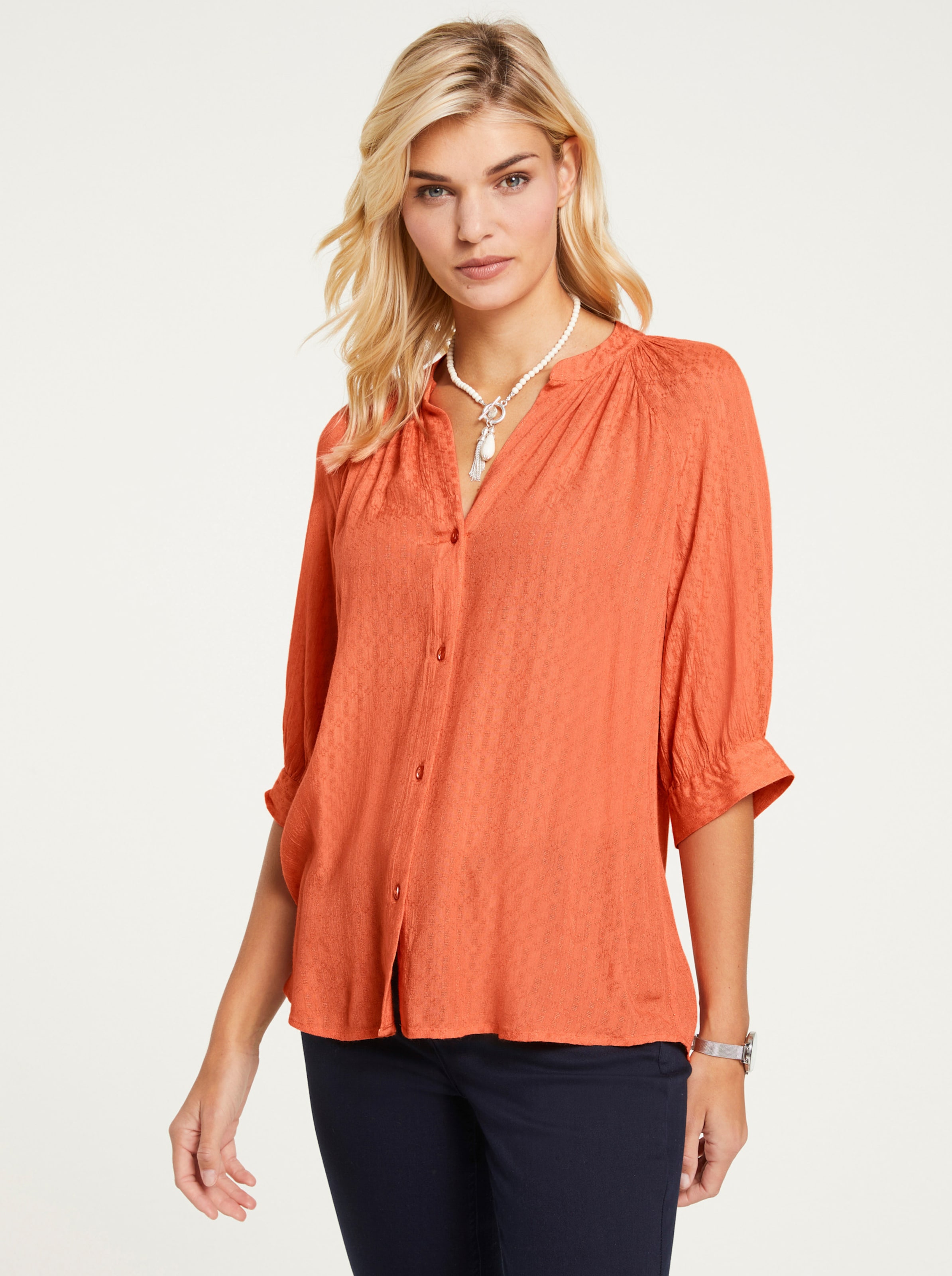 Bluse in mandarin von heine