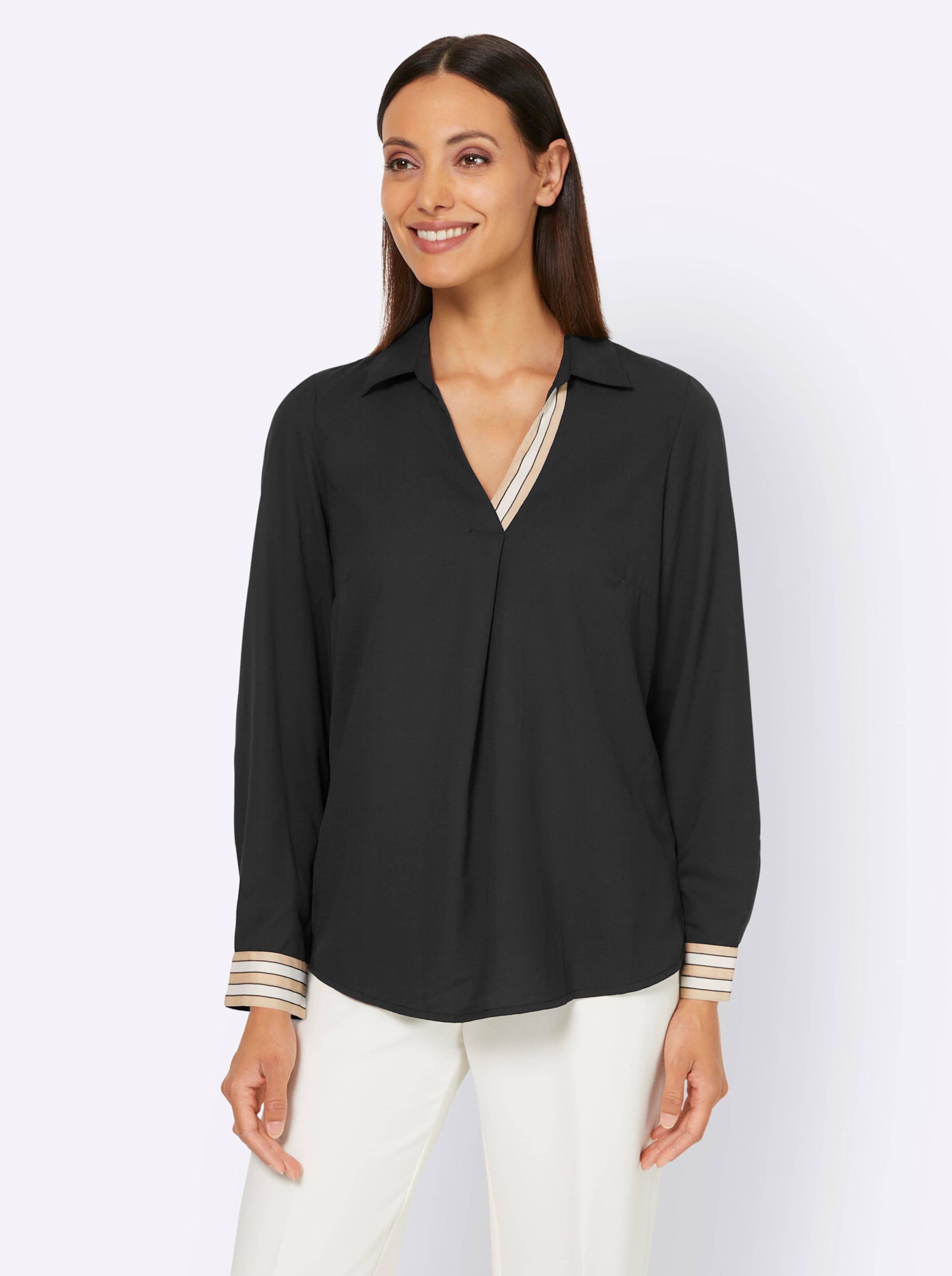 Bluse in schwarz von heine