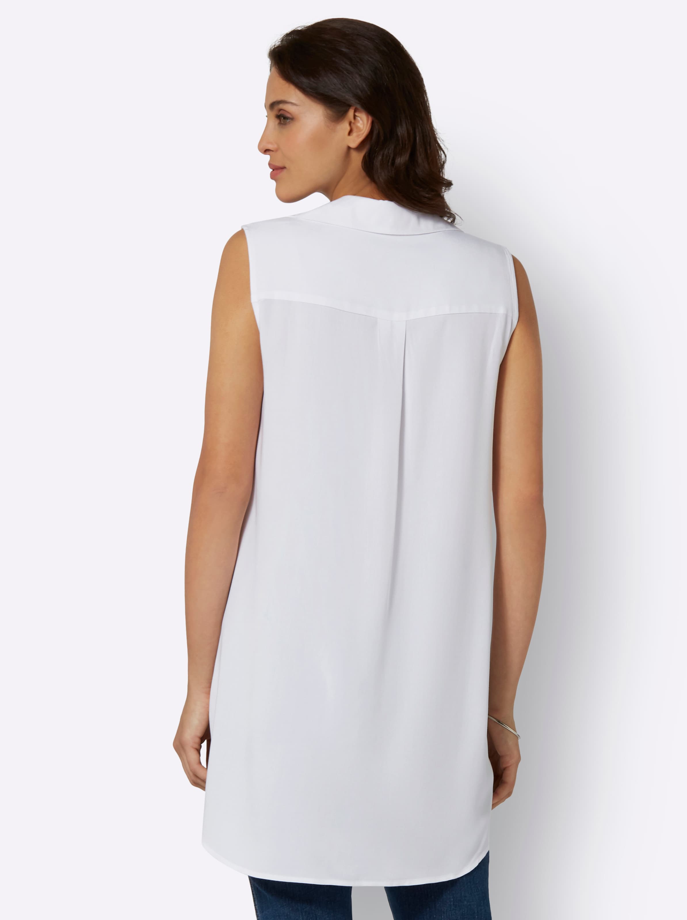 Ärmellose Bluse in ecru von heine