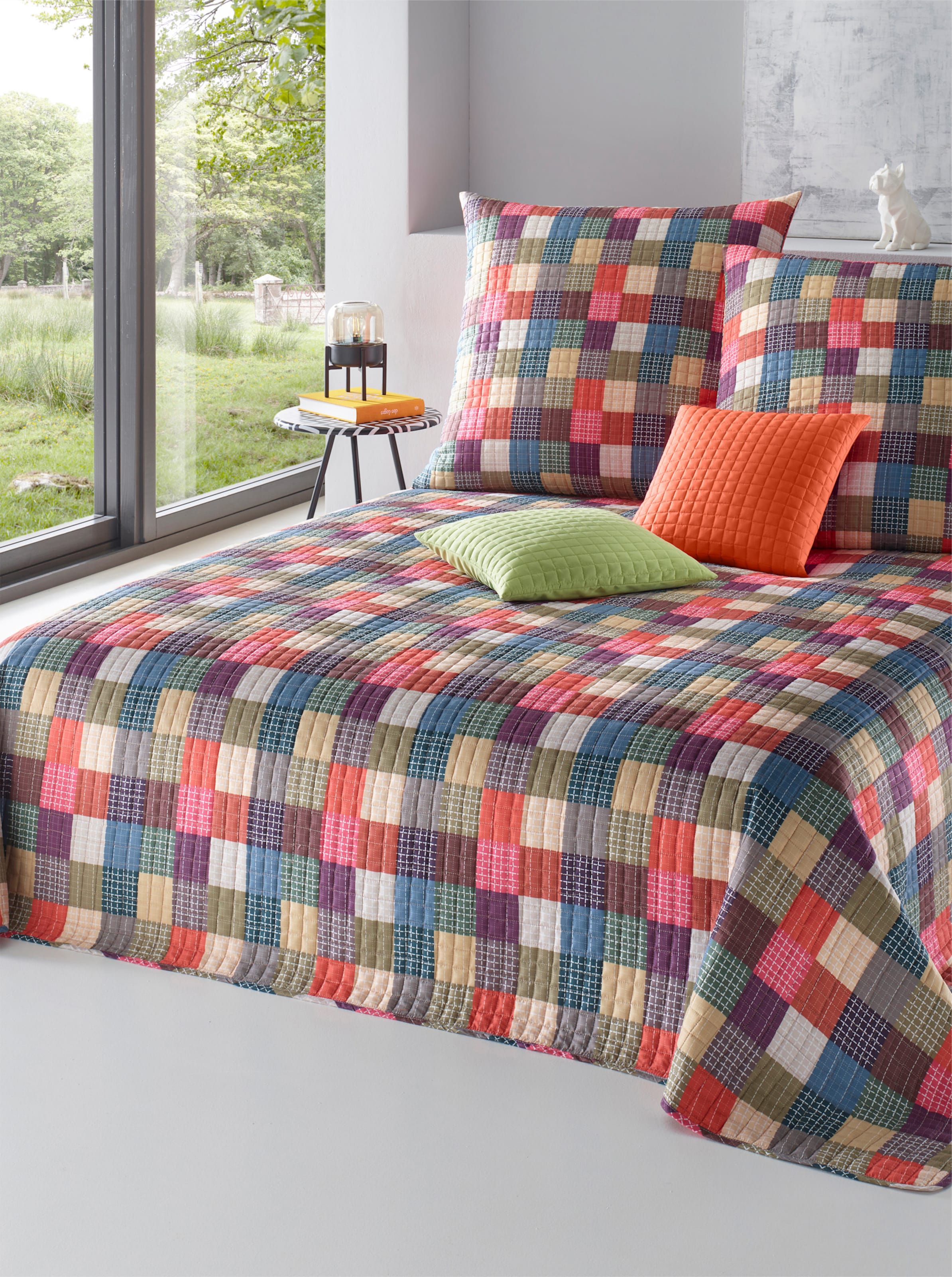 Tagesdecke in terra+grün von heine home