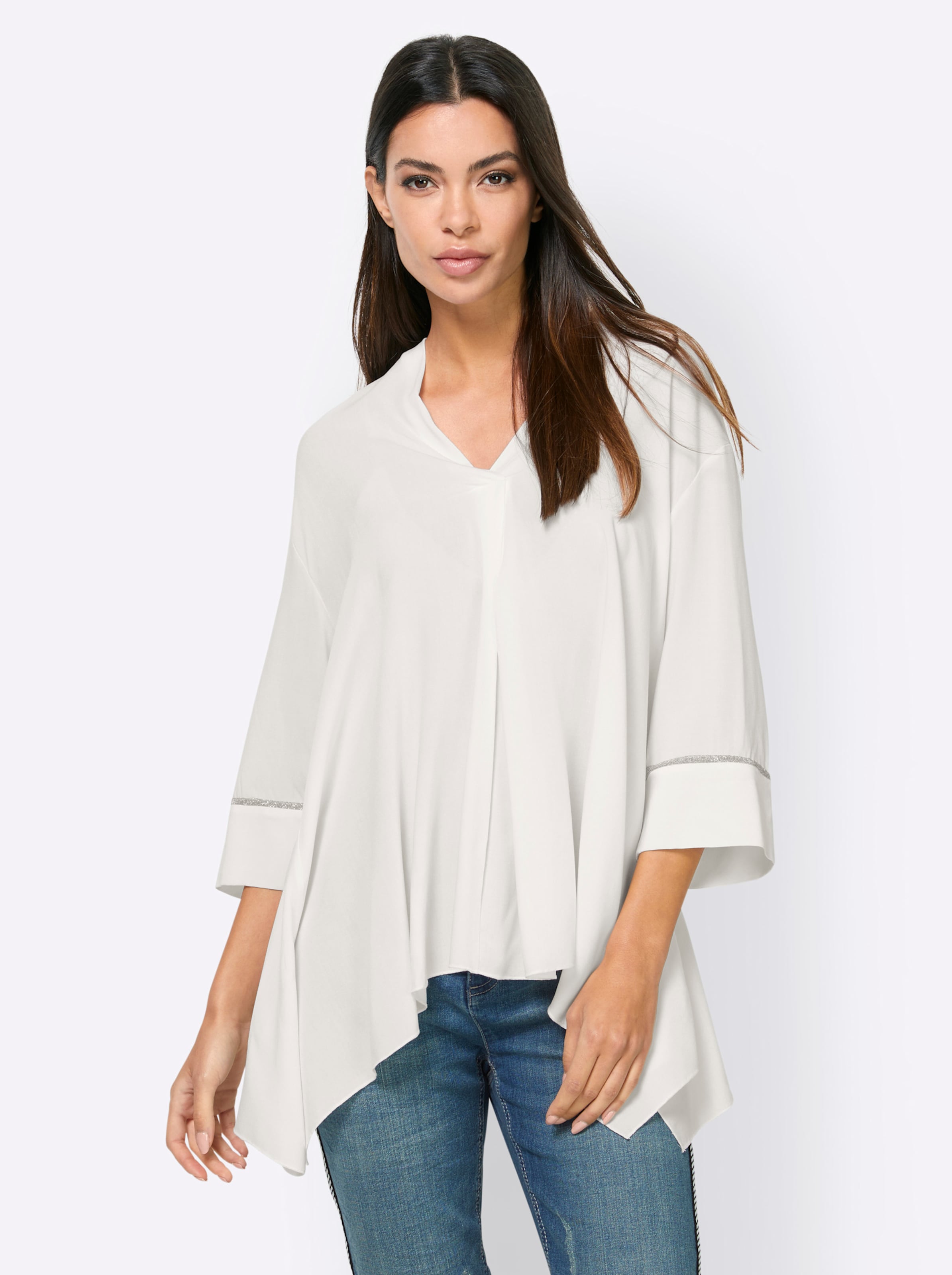 Bluse in champagner von heine