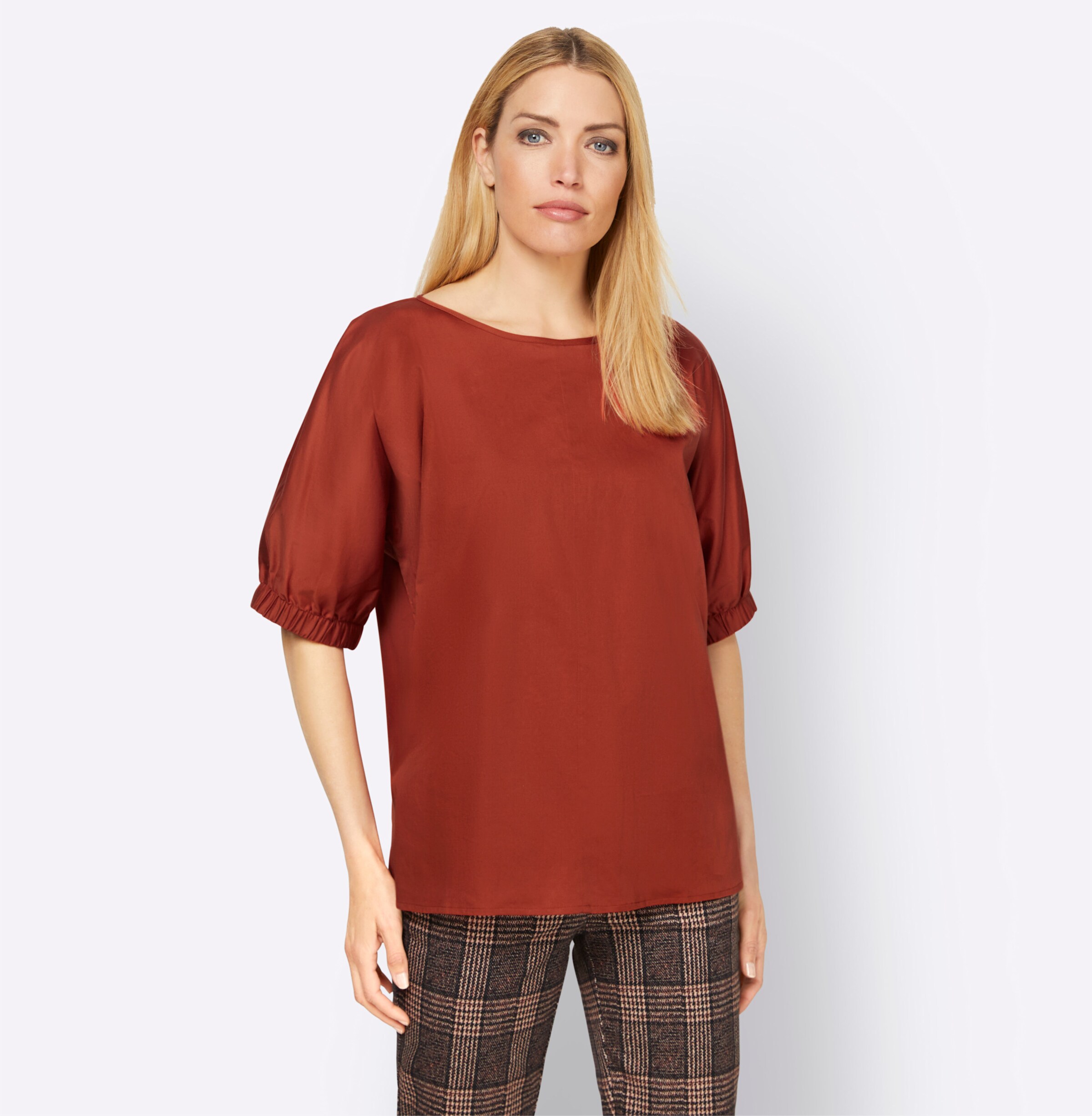 Bluse in rostrot von heine