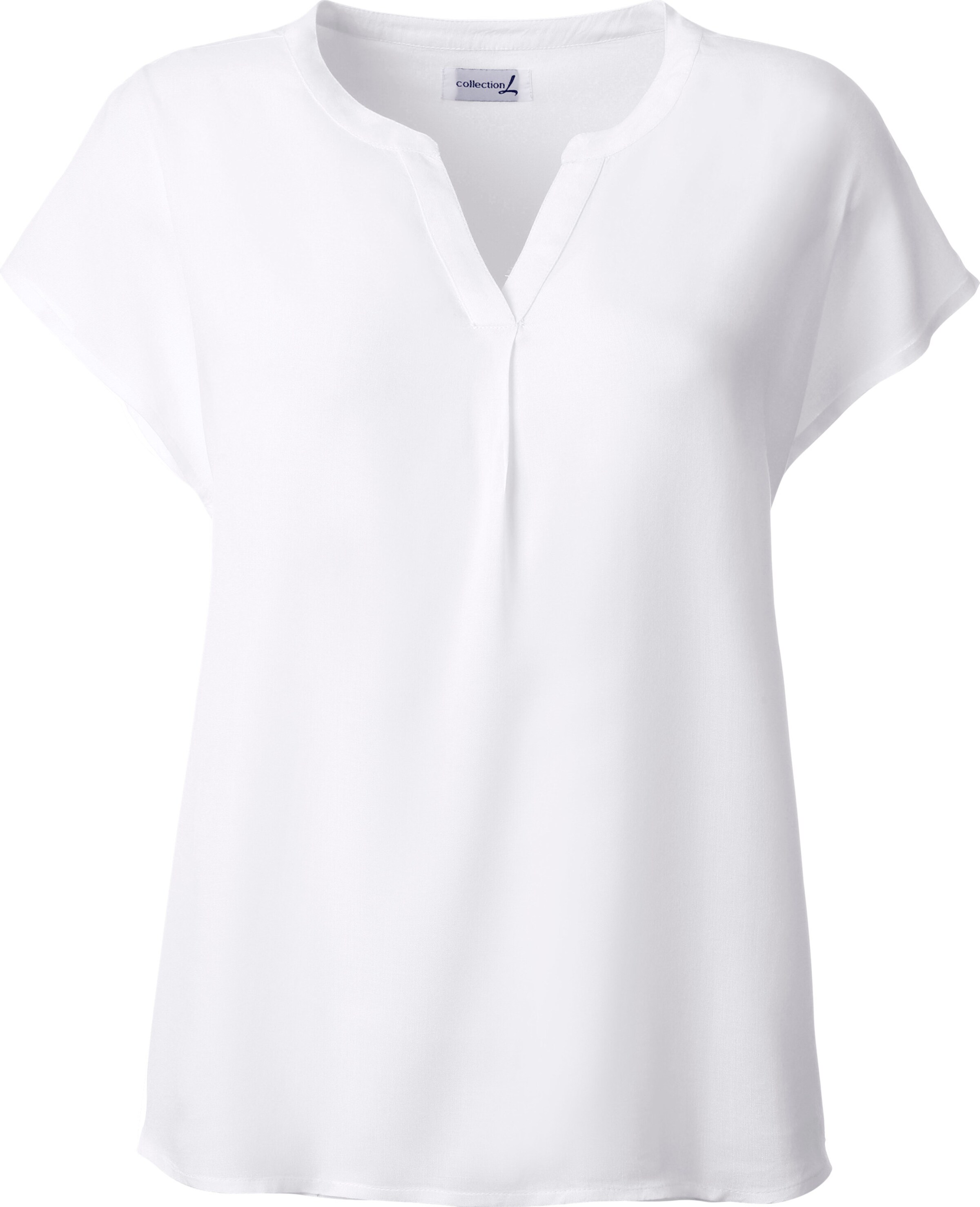 Kurzarm-Bluse in wollweiss von heine