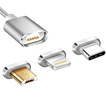 Magnetisches USB Schnell Ladekabel für iPhone oder Android USB C (ähnlich Znaps)