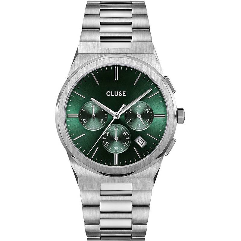 Cluse CW20803 Vigureux Chrono Steel Green Herrenuhr