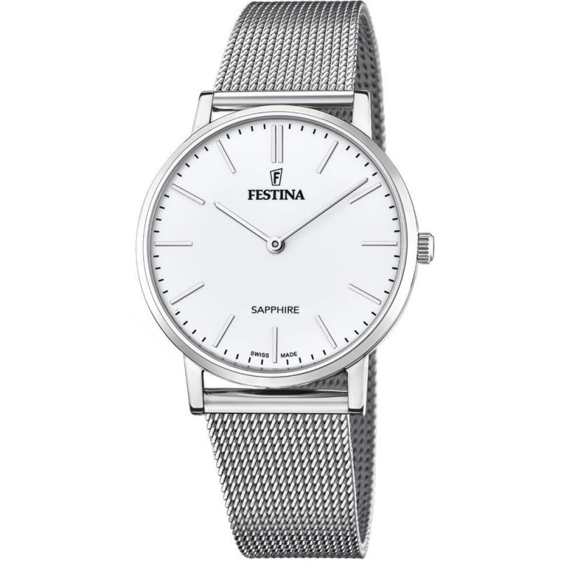 Festina Swiss Made F20014/1 Herrenuhr Silber