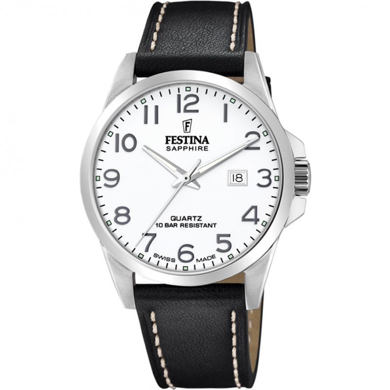 Festina Swiss Made F20025/1 Sapphire Silber Herrenuhr