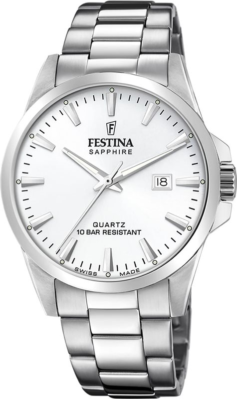 Festina Swiss Made F20024/1 Sapphire Silber Herrenuhr