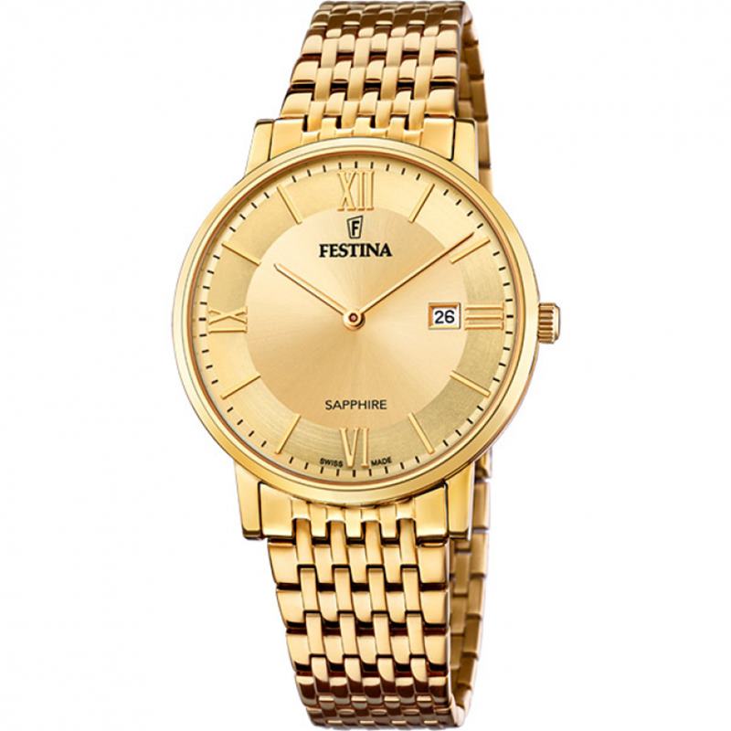 Festina Swiss Made F20020/2 Sapphire Gold Herrenuhr