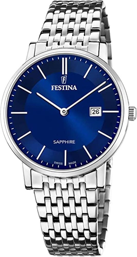 Festina Swiss Made F20018/2 Sapphire, blaufarbene Herrenuhr