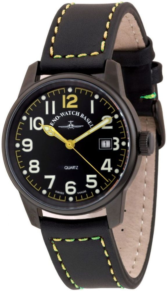 Zeno-Watch Basel Pilot Classic 3315Q-bk-a19 Herren