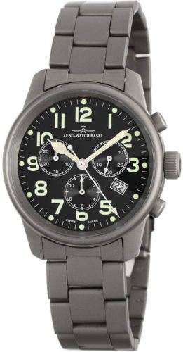 Zeno-Watch Basel Pilot Classic Titanium 7530Q-a1M Chrono Herren