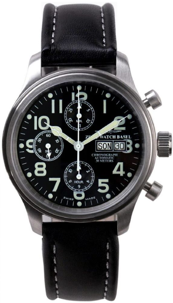 Zeno-Watch Basel Pilot Clas sic Chrono 9557TVDD-a1 Herren