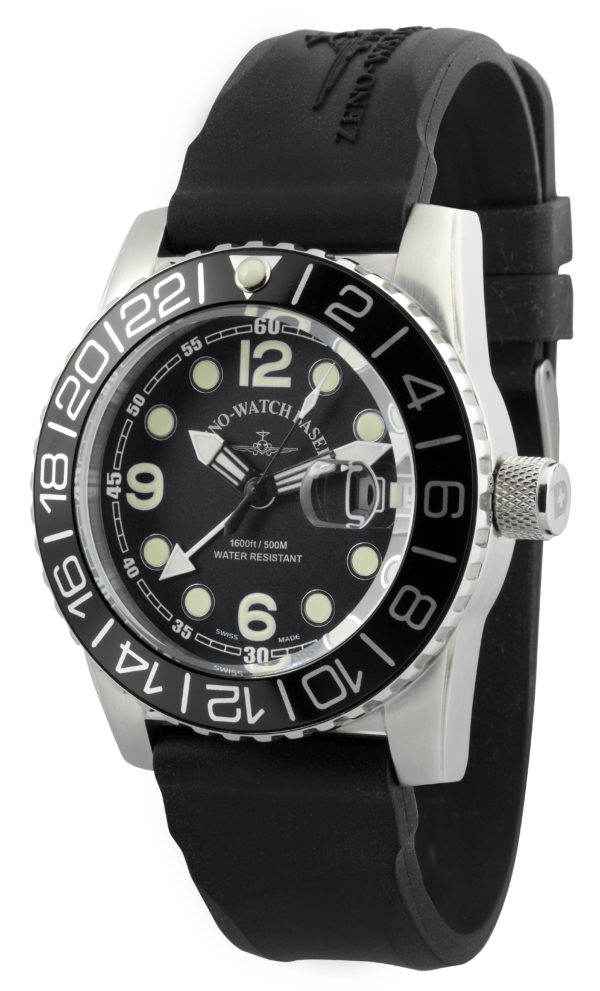 Zeno-Watch Basel Airplane Diver Quartz GMT 6349Q-GMT-a1 Herren