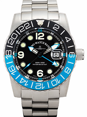 Zeno-Watch Basel Airplane Diver Quartz GMT 6349Q-GMT-a1-4M Herren