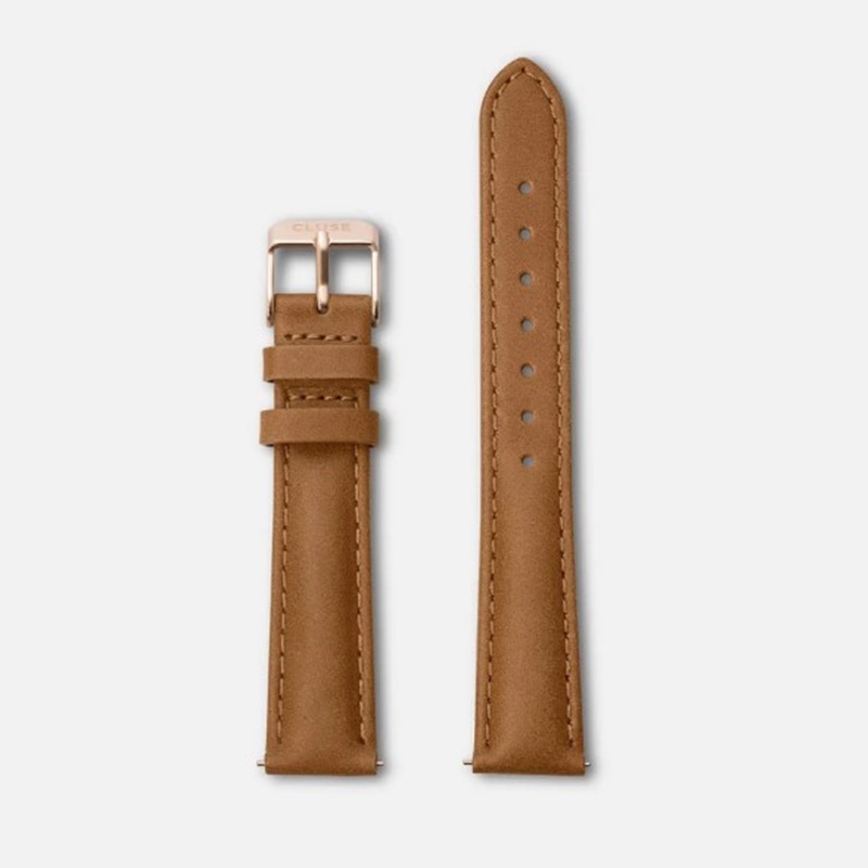 Cluse CS1408101025 Leather Caramel Watch Strap 16 mm