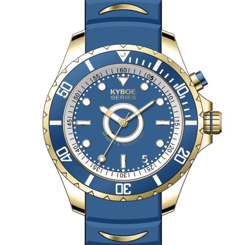 Kyboe GS.55.YG.JBL.DB Giant 55 Jeans Herrenuhr