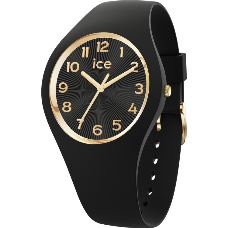 Ice-Watch 025257 – Schwarze Eleganz trifft auf goldene Raffinesse