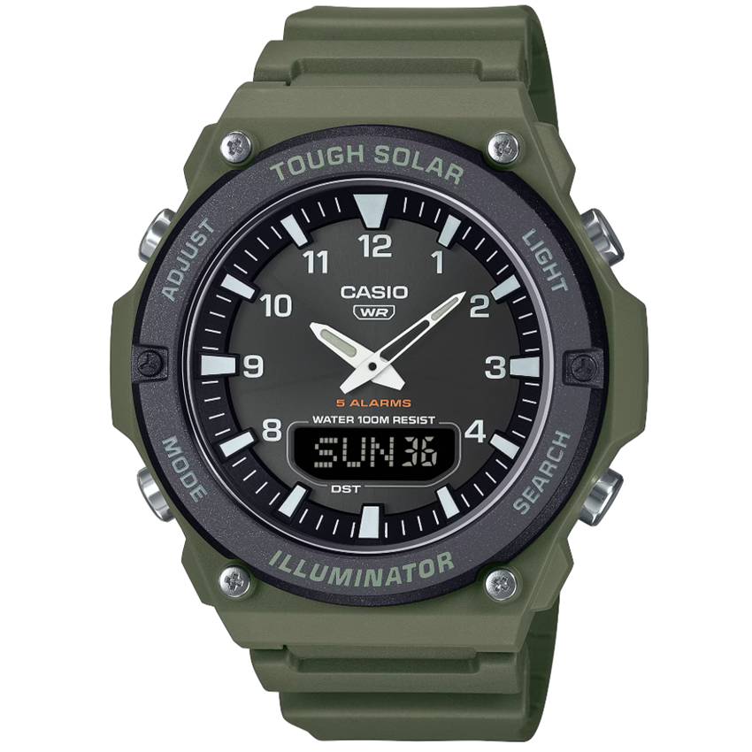 Casio Timeless Collection AQ-S820W-3BVEF Solar Combi Herrenuhr