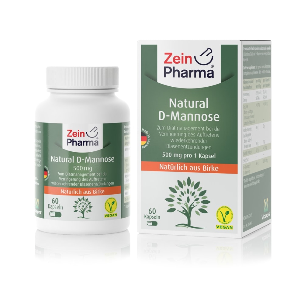 Natural D-Mannose 500mg (60 Kapseln)