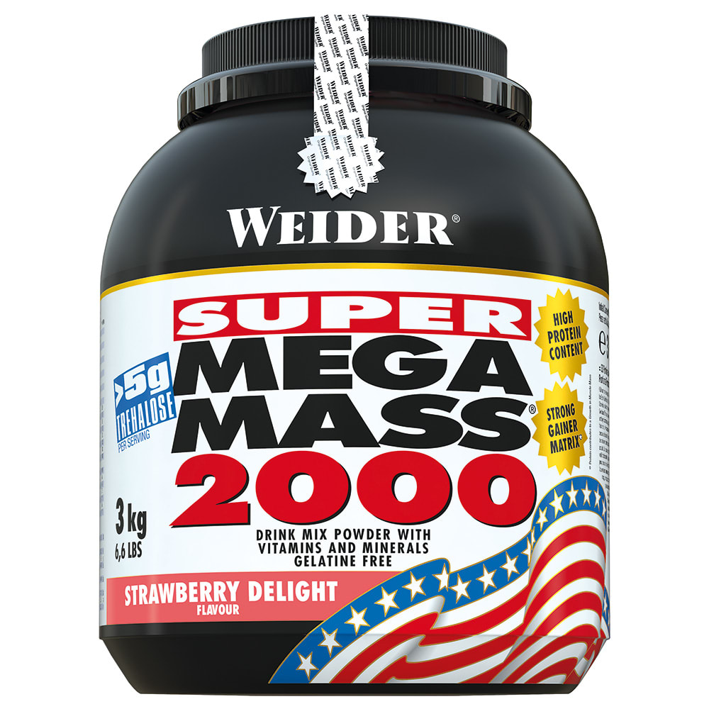 Mega Mass 2000 - 3000g - Erdbeer-Genuss