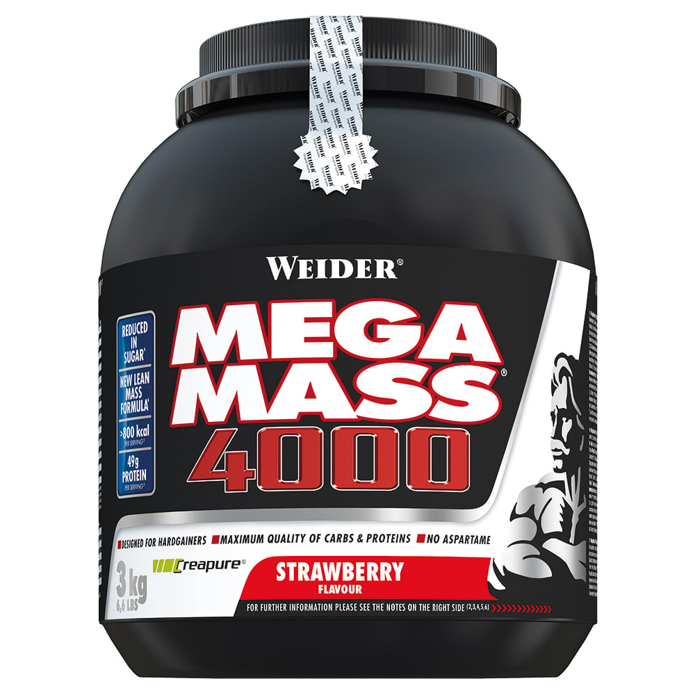 Mega Mass 4000 - 3000g - Erdbeere