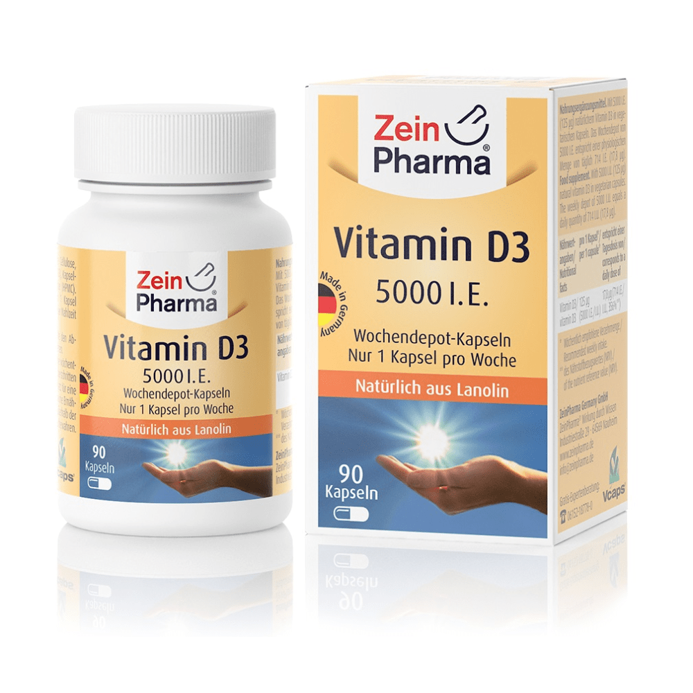 Vitamin D3 5000 I.E. Wochendepot (90 Kapseln)