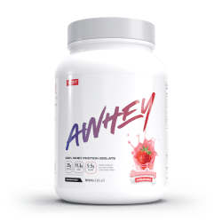 AWHEY - 100% Whey Protein Isolate - 900g - Strawberry Milkshake