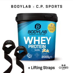 2000g Whey Protein + Zughilfen