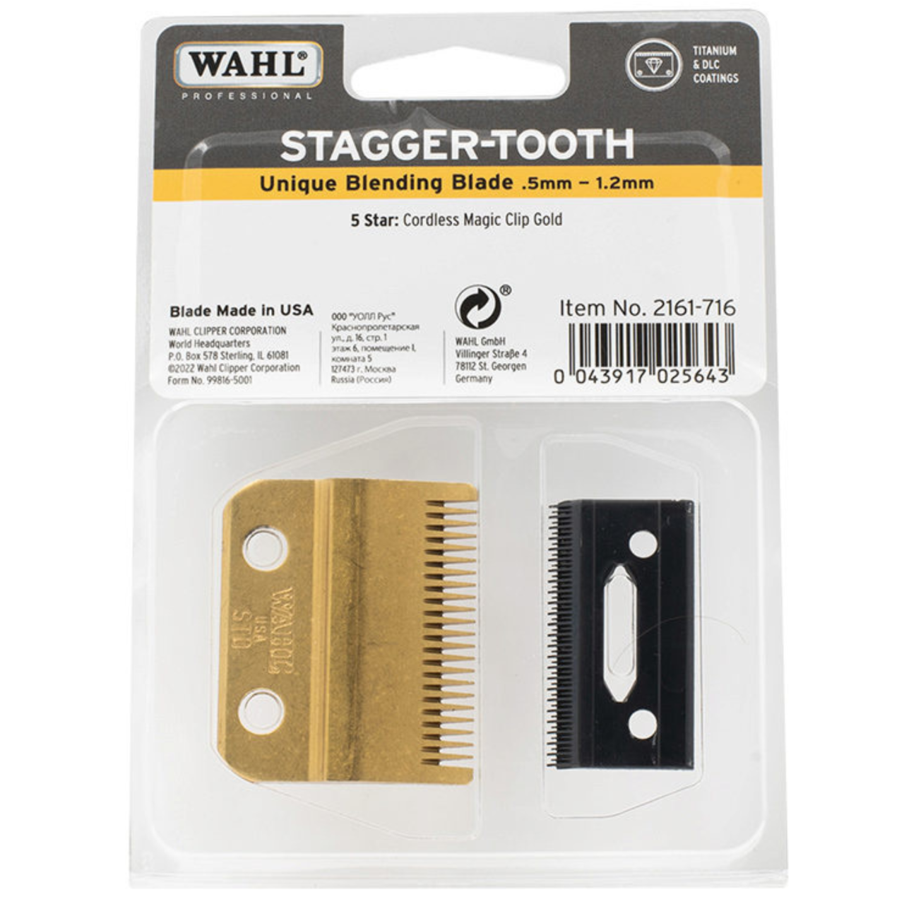 Wahl Stagger-Tooth Blade Cordless Magic Clip Gold