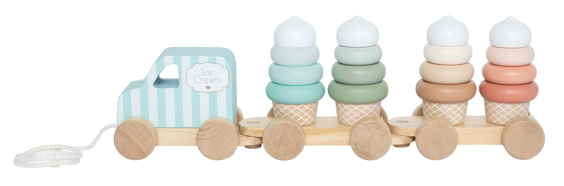 Jabadabado Zug mit Ice Cream Bausteinen 35x7x11 cm