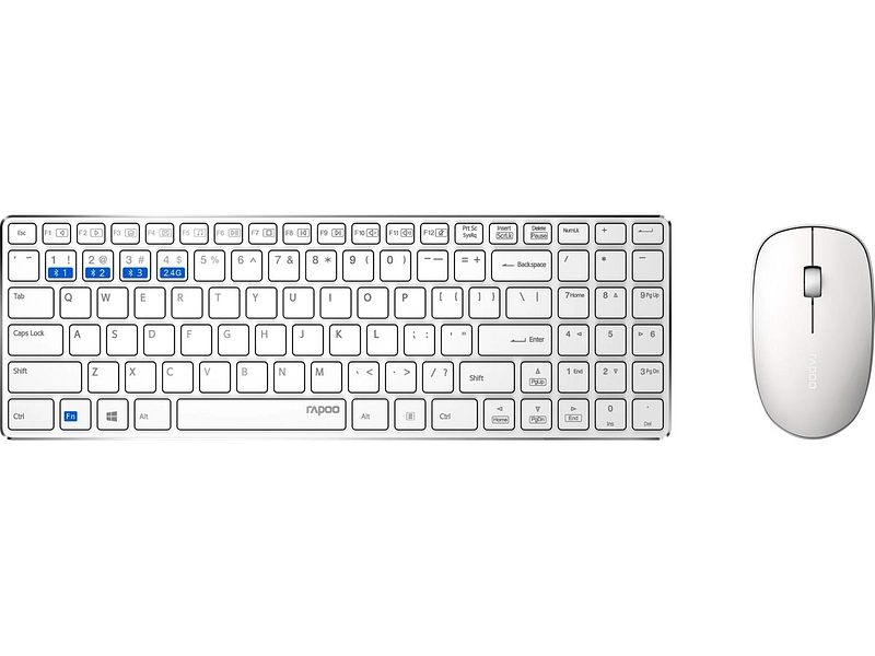 Tastatur und Maus-Set RAPOO 9300M Ultra-Slim kabellos