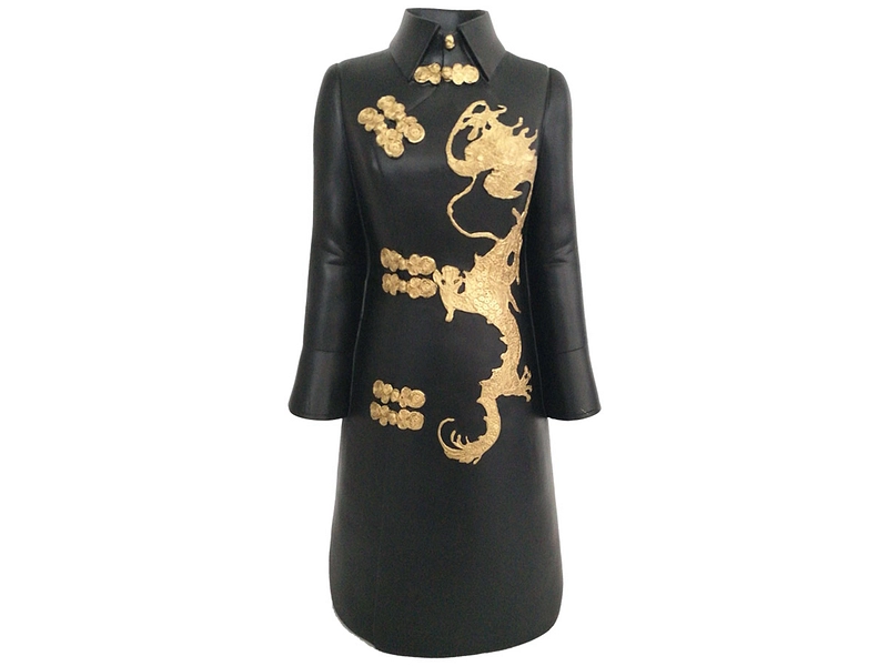 Mantel-Skulptur JAPANDI schwarz