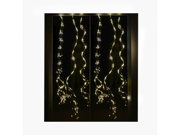 Ekström, Unsere Neuheiten, Ekström LED Lichtervorhang Outdoor 540 LED Microlight 75x150cm warm weiss, Produkte & Wohnen