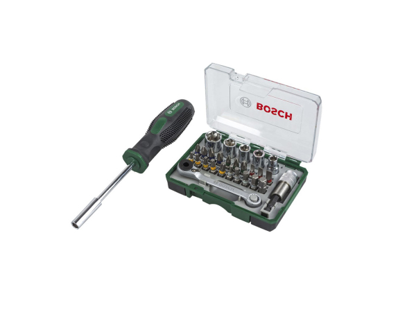 Bosch Professional, Zubehör Baumaschinen, Bosch 27-teiliges Mini-Ratschen-Set + Handschraubendreher, Produkte & Wohnen