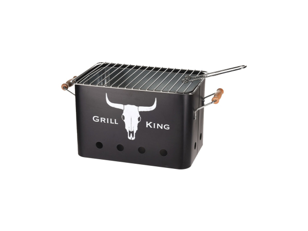 FS-STAR, Gasgrill, FS-STAR Mini Holzkohle Grill rechteck mattschwarz, Produkte & Wohnen
