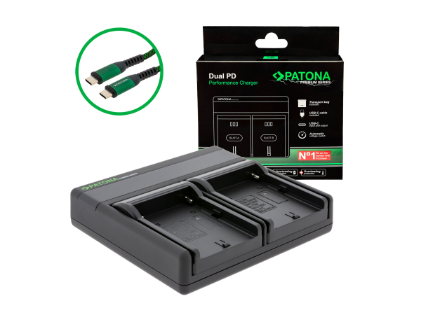 Patona, Ladegeräte Foto, Patona Dual PD Sony NP-FM500 USB-C, Produkte & Wohnen