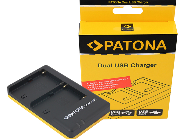 Patona, Ladegeräte Foto, Patona Ladegerät Dual USB Sony NP-FM500H, Produkte & Wohnen