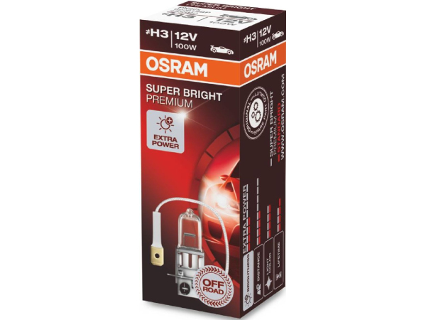 OSRAM, Ersatzleuchtmittel,  Rallye Lampe H3 12V 100W PK22S , AUTO & BIKE, 62201SBP