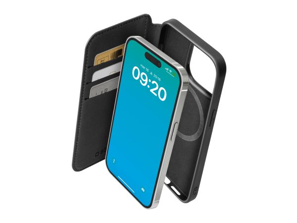 SBS, Kompatibles kabelloses Laden, MagSafe-kompatible aufklappbare Hülle für iPhone 15 Pro, Produkte & Wohnen