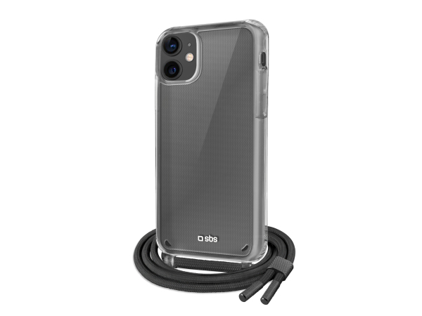 SBS, Kompatibles kabelloses Laden, Transparente Hülle mit farbigem Umhängeband für das iPhone 12/12 Pro, Produkte & Wohnen