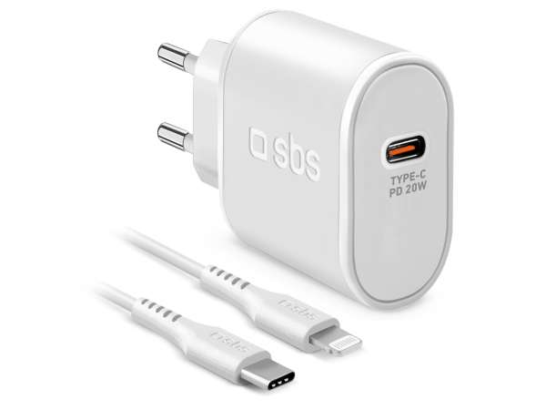 SBS, Power Delivery, 20W Made for iPhone (MFi) Wandladegerät-Kit, Produkte & Wohnen