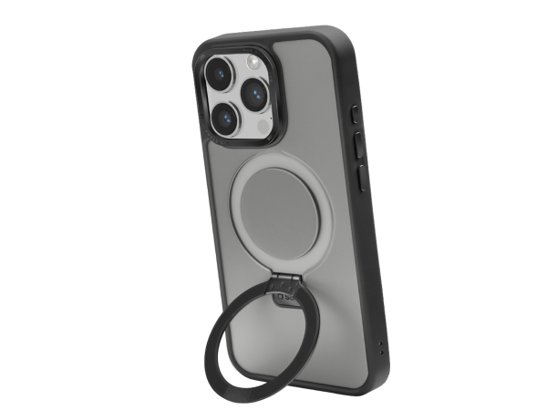 SBS, Kompatibles kabelloses Laden, MagSafe-kompatible Ladehülle mit Metallverarbeitung und Ring mit Standfunktion für iPhone 15 Pro, Produkte & Wohnen