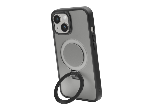 SBS, Covers, Cover compatibile con ricarica MagSafe con finiture in metallo e anello con funzione stand per iPhone 15, Produkte & Wohnen