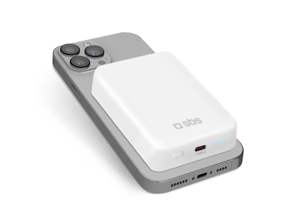 SBS, Powerbank, Kabellose magnetische 10 000-mAh-Powerbank, kompatibel mit iPhone für MagSafe-Aufladung, Produkte & Wohnen