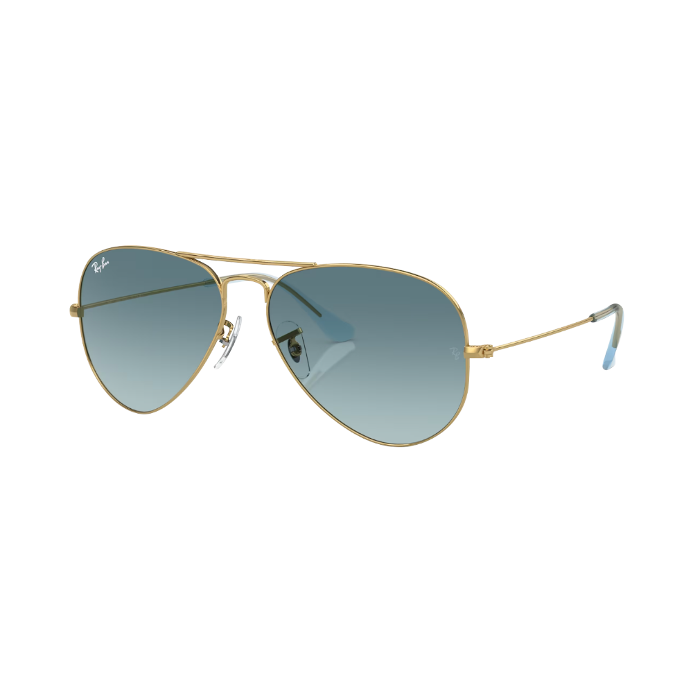 Ray-Ban AVIATOR LARGE METAL Blau auf Gold L