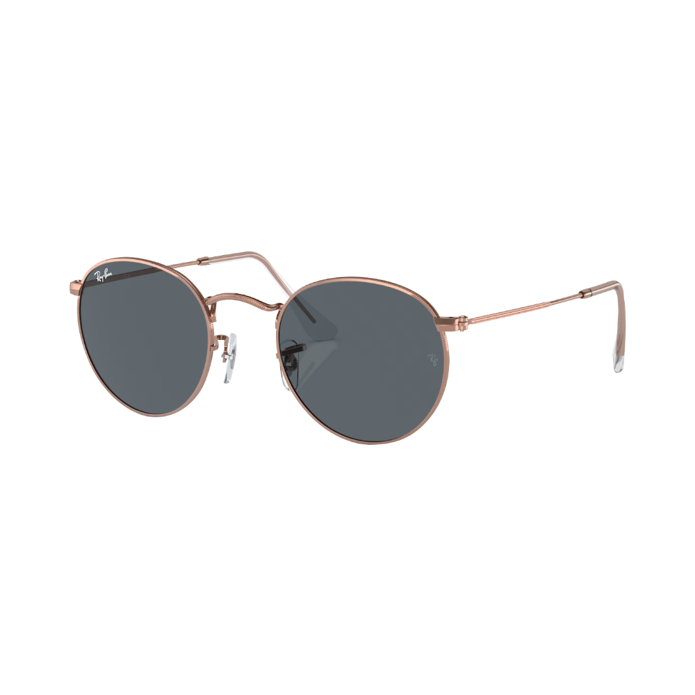 Ray-Ban ROUND METAL Blau auf Rotgold S
