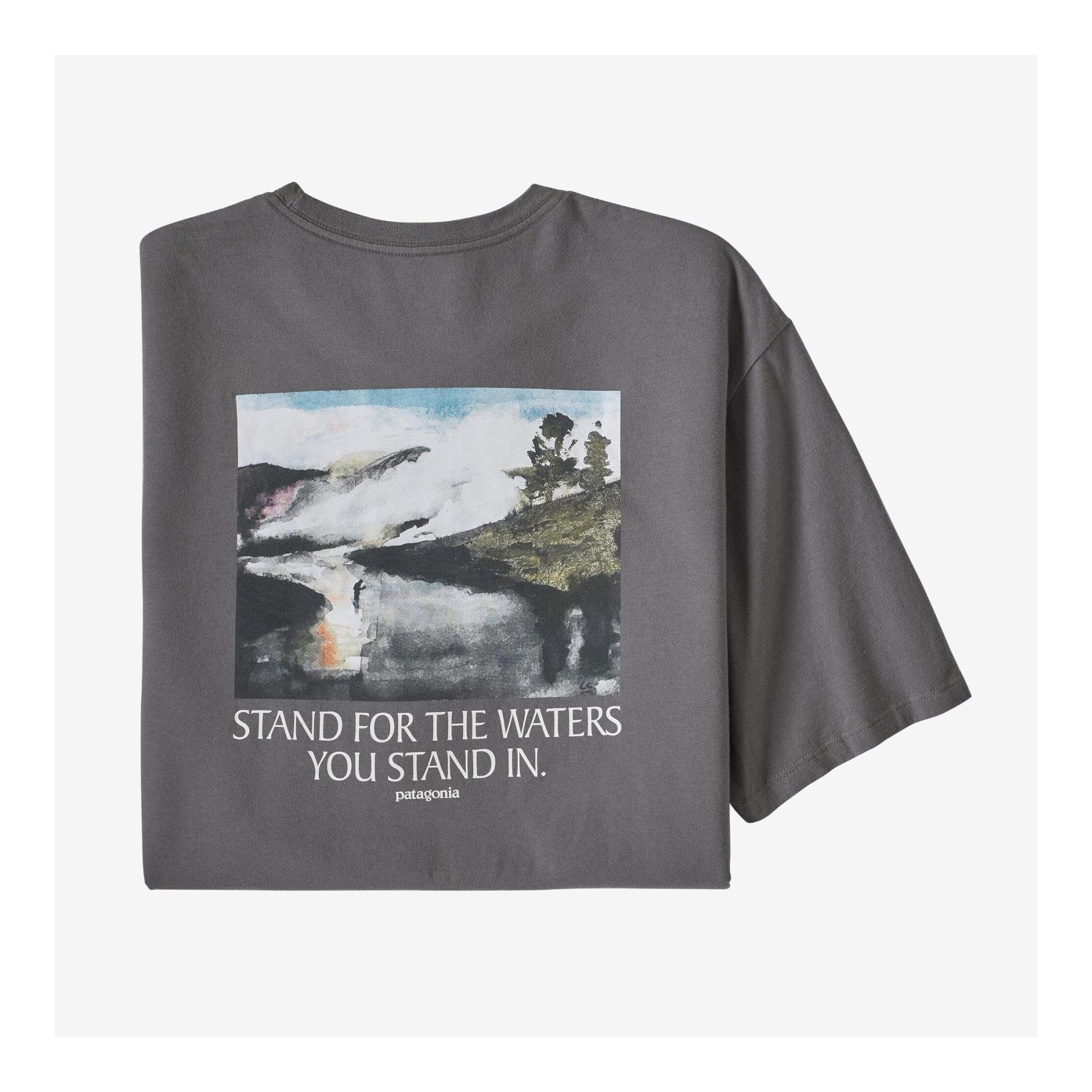 Patagonia M's Stand for the Waters Organic - T-Shirt - Noble Grey -