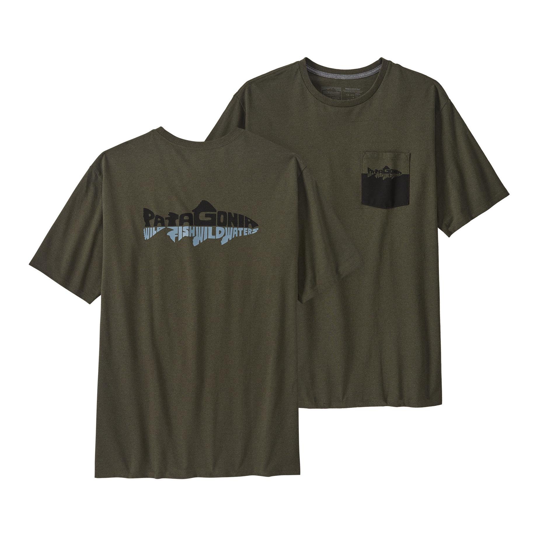 Patagonia M's Wild Waterline Pocket Responsibili-Tee - T-shirt - Basin Green -